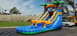 15' Blue Tropical Crush Waterslide